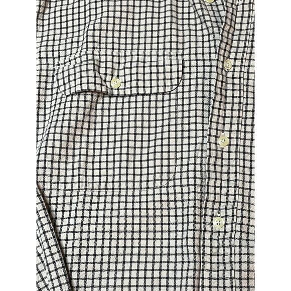 Tommy Hilfiger Vintage Checkered Tan & Black Button Down Shirt size Medium - Picture 6 of 8